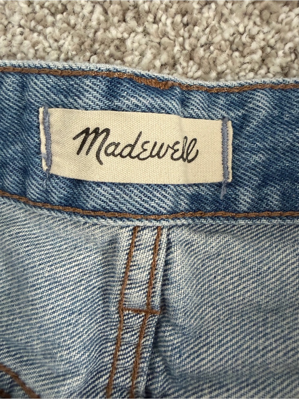 Madewell Light Blue Distressed Denim Cutoff Shorts - Picture 5 of 9